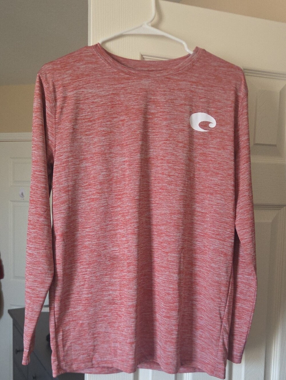 Costa Long Sleeve Heathered Red Performance Tee